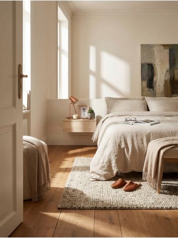 KADIMA DESIGN Nachttisch Komfort | Folierte Platte, Kratzfest, Wasserresistent in Beige
