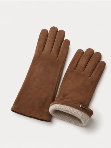 collezione alessandro Handschuhe " Velourleder " in cognac