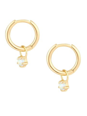 Glanzstücke München Ohrringe aus Sterling Silber mit Opal (synth.) in gelbgold