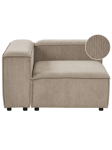 Beliani Sofaelement ARDAL in Braun/Schwarz - (W) 120 x (H) 68 x (L) 120 cm rechtsseitig