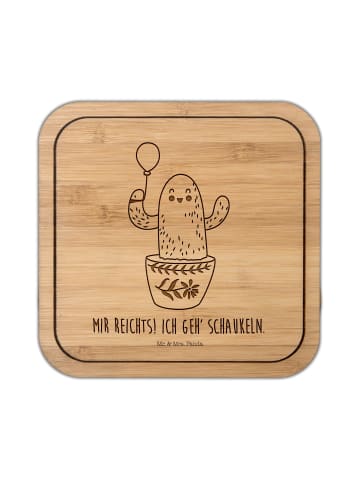 Mr. & Mrs. Panda Untersetzer Kork Kaktus Luftballon mit Spruch in Transparent