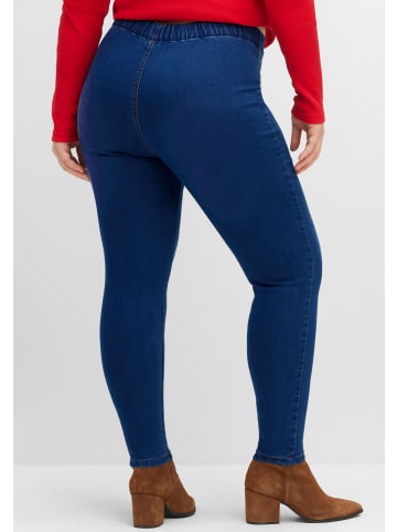 sheego Jeans-Leggings in blue denim + dark blue denim