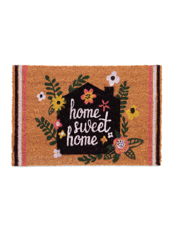 relaxdays Fußmatte "Home Sweet Home" in Bunt - 40 x 60 cm