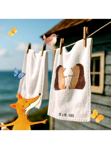 Mr. & Mrs. Panda Handtuch Igel Liebe ohne Spruch in Weiß