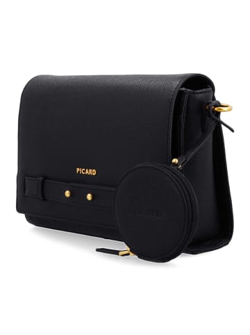 PICARD Chic Way Umhängetasche Leder 23 cm in schwarz
