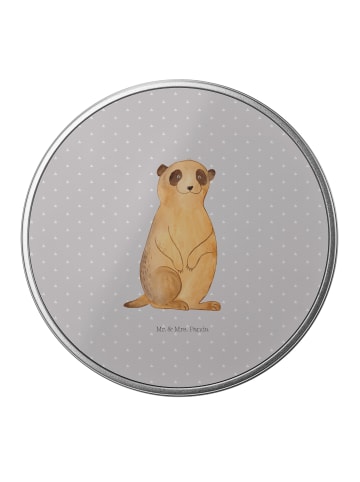 Mr. & Mrs. Panda Erinnerungsbox Erdmännchen ohne Spruch in Grau Pastell
