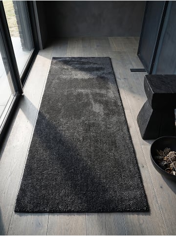 KADIMA DESIGN ZINAL Teppich Hochflor Anthrazit 80x150 Uni Polyester Wohnzimmer in Anthrazit
