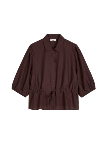 Marc O'Polo DENIM Broderie-Anglaise-Bluse regular in Burnt Aubergine