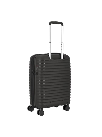 D&N Travel Line 4500 4 Rollen Kabinentrolley S 55 cm mit Dehnfalte in black