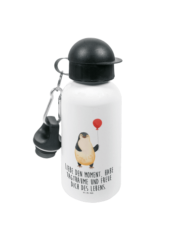 Mr. & Mrs. Panda Kindertrinkflasche Pinguin Luftballon mit Spruch in Weiß