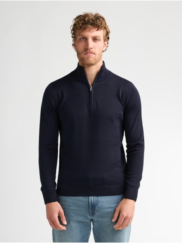 Petrol Industries Feinstrick-Pullover mit Half-Zip wheel in Blau
