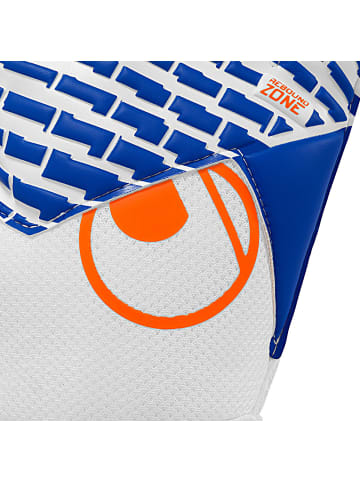 uhlsport  Torwarthandschuhe FM Soft Advanced Kids in weiß/royal/fluo orange