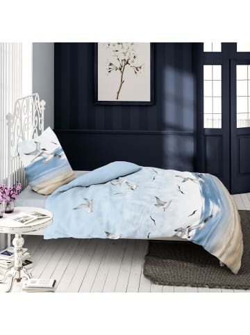 Bierbaum Seersucker Bettwäsche in blau