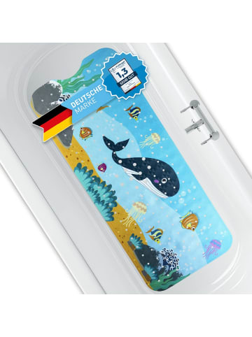 Flip Badewannenmatte Wal 100x40cm  Transparent