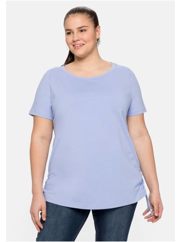 sheego Shirt in mittelblau