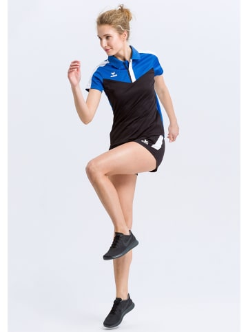 erima Damen Squad Poloshirt in new royal/schwarz/weiss
