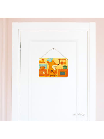 Mr. & Mrs. Panda Schild Fuchs Koch Design ohne Spruch in Weiß