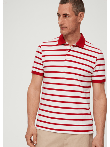 s.Oliver Polo-Shirt kurzarm in Rot-weiß