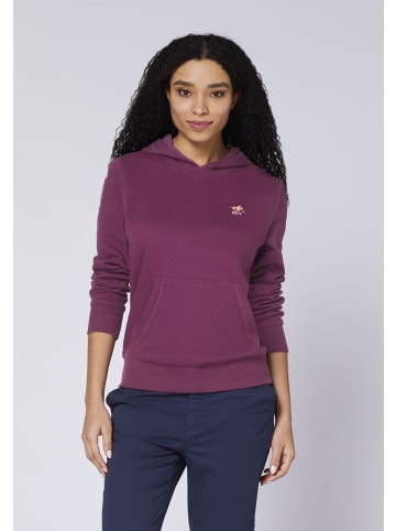 Polo Sylt Kapuzenpullover mit Logo in Multicolour-Optik in Lila