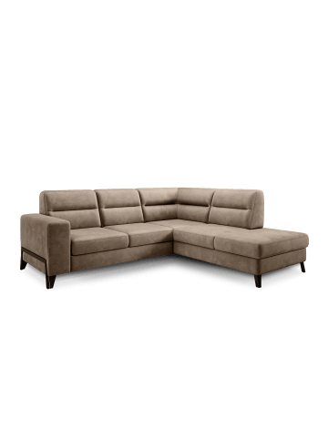 MF Design Cassada Recamiere Rechts in Braunbeige -  (L) 237 x (B) 277 x (H) 100 cm