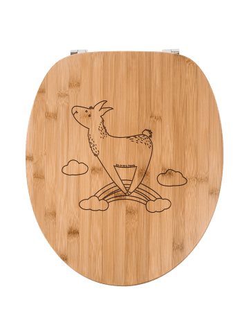 Mr. & Mrs. Panda holz toilettensitz Lama Regenbogen ohne Spruch in Transparent