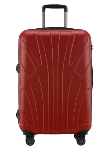 suitline 3er Kofferset Rollkoffer Hartschalen-Koffer Reisetrolleys TSA in Rot