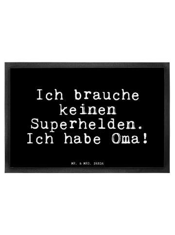 Mr. & Mrs. Panda Fußabtreter Ich brauche keinen Superhelden.... ... in Schwarz
