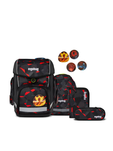 Ergobag Grundschulranzen-Set CUBO TaekBärdo 5-tlg. in Schwarz