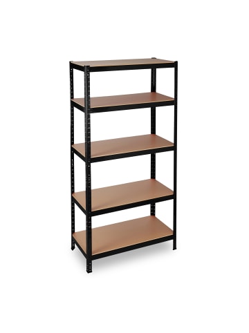 relaxdays Schwerlastregal in Schwarz - (B)90 x (H)180 x (T)60 cm