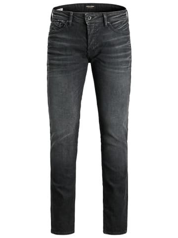 Jack & Jones Slim Fit Jeans JJITIM JJORIGINAL Denim Stretch Hose in Dunkelgrau