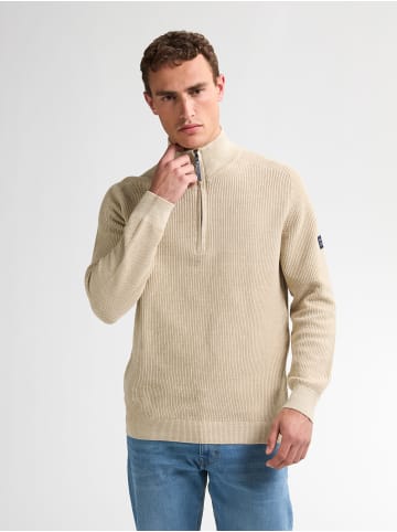 Petrol Industries Pull Zippé Demi-Zip en Maille Nashville in Gelb