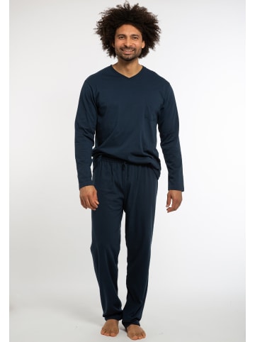Ammann Schlafanzug Cotton in Dunkelblau