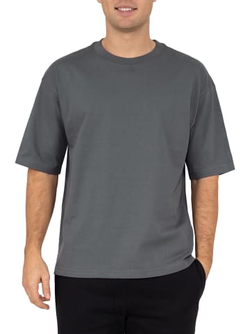 Reichstadt Herren Regular Fit T-Shirt Shoulder Drop in Dark Grey