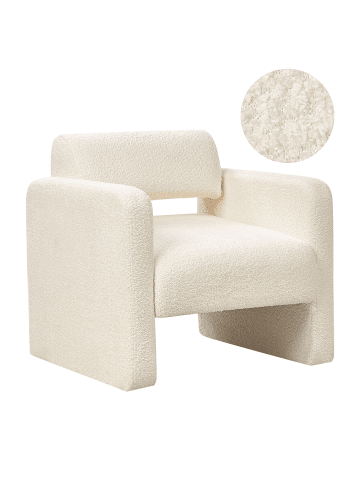 Beliani Sessel HALLSBERG in Weiß - (W) 80 x (H) 76 x (L) 80 cm