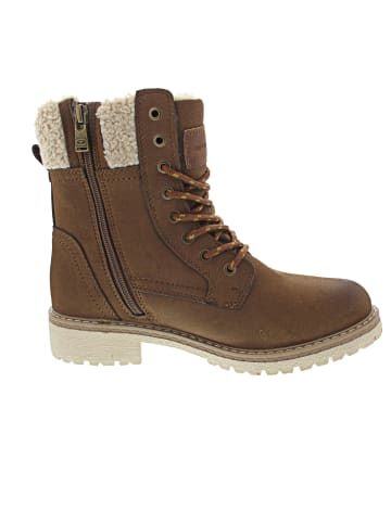 Tom Tailor Schnürstiefel Braun
