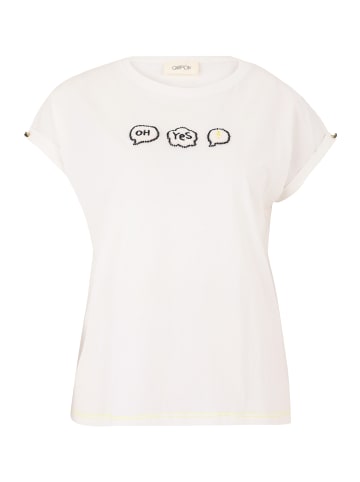 CARTOON Baumwollshirt mit Ärmelaufschlag in Patch Cream/Cream