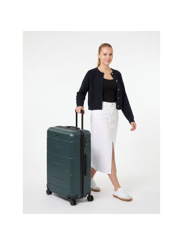 Police London 4 Rollen Trolley 74 cm mit Dehnfalte petrol