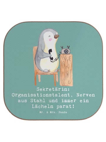 Mr. & Mrs. Panda Abwaschbare Untersetzer Sekretärin Heldin mit S... in Meeresbrise