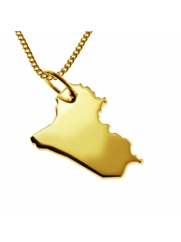 Schmuckador 50cm Halskette + Irak Anhänger in 585 Gelbgold in gold