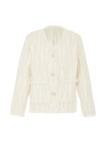 zitha Damen Strickjacke in Wollweiss Beige