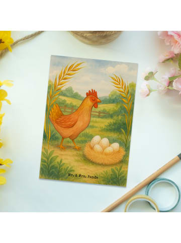 Mr. & Mrs. Panda Postkarte Huhn Stolz Design ohne Spruch in Weiß