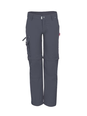 Trollkids Zip-Off Hose "Oppland Slim Fit" in Dunkelgrau