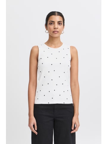 ICHI Ärmellose IHPALMA Regular fit in Cloud Dancer w. TE heart embro