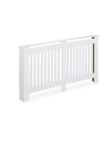 relaxdays Heizkörperverkleidung "Landhaus" in Weiß - (B)152 x (H)83 x (T)19 cm