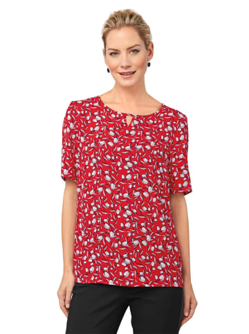 GOLDNER Bluse in rot / weiß
