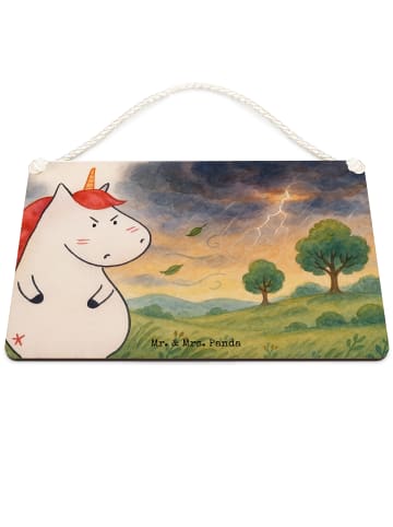 Mr. & Mrs. Panda Schild Einhorn Wut Design ohne Spruch in Weiß