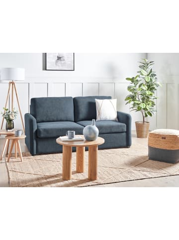 Beliani Schlafsofa BENNAS in Blau/Schwarz - (W) 174 x (H) 87 x (L) 84 cm