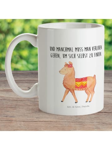 Mr. & Mrs. Panda Tasse Alpaka Stolz mit Spruch in Weiß