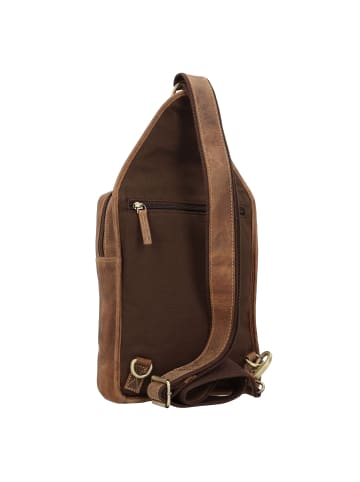 Greenburry Vintage Umhängetasche Leder 41 cm in brown