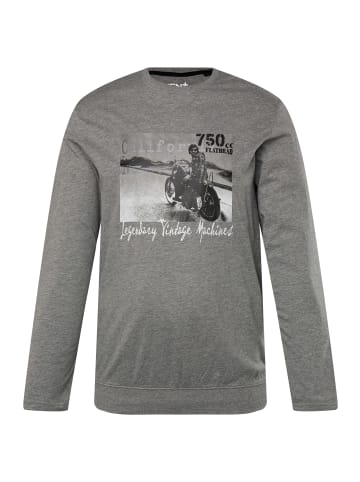 Men Plus Langer Schlafanzug in anthrazit melange